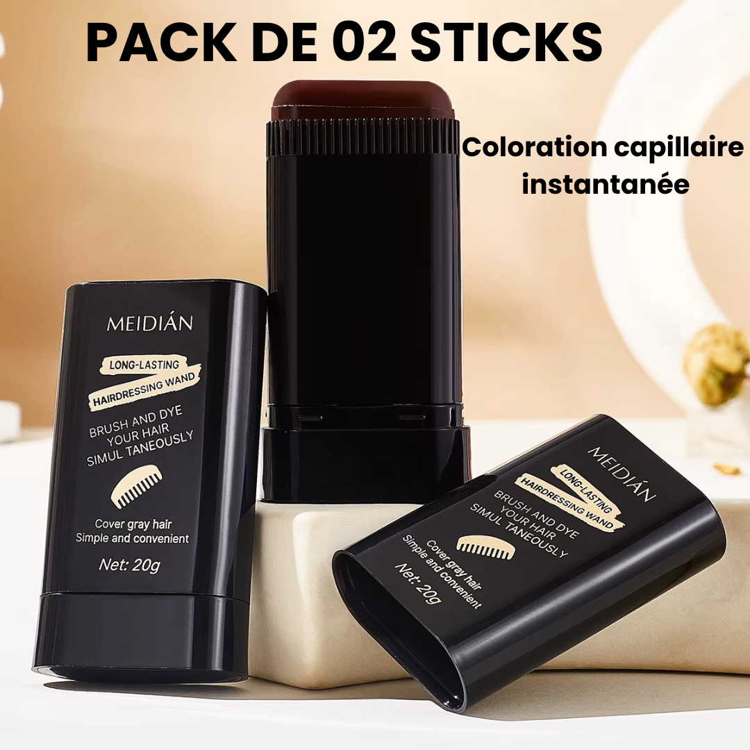 PACK DE 02 Sticks - Peigne Coloration capillaire instantanée