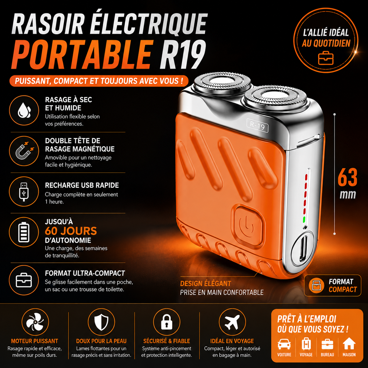Rasoir Électrique R19 -