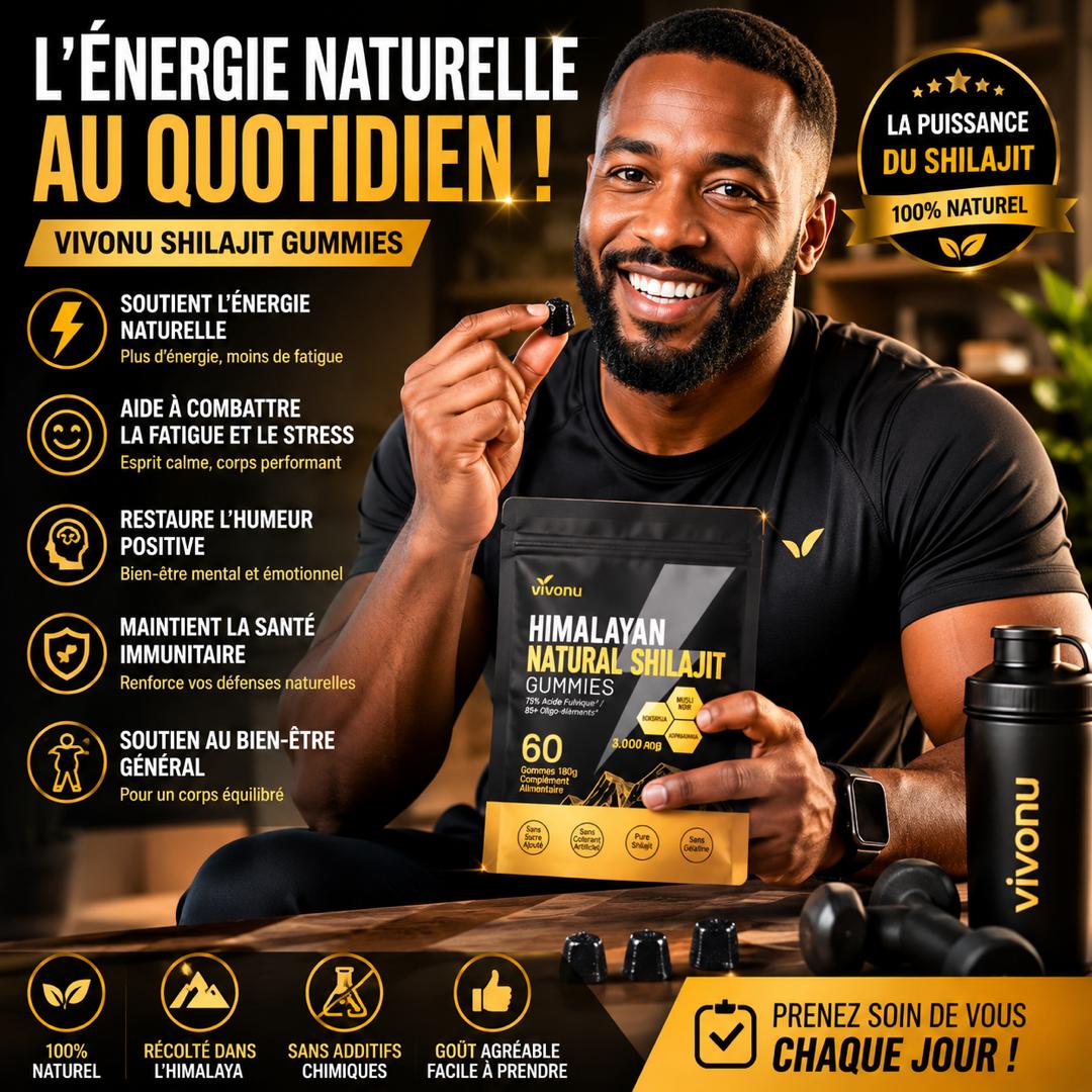 Shilajit 60 Gummies | Énergie Active
